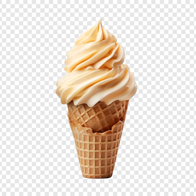 Tasty ice cream cone png isolated on transparent background