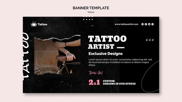 tattoo artist banner template