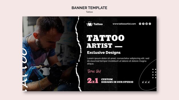 tattoo artist banner template