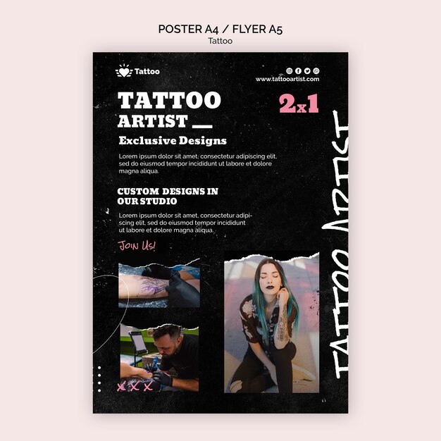 tattoo artist poster template