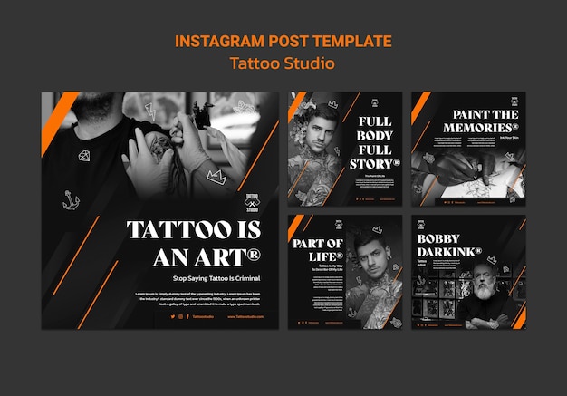 Free PSD tattoo template design