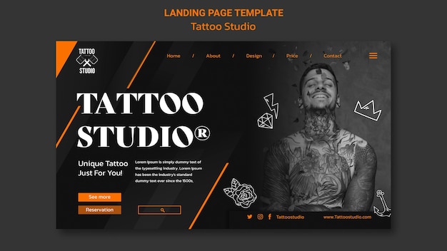 PSD gratuito disegno del modello del tatuaggio