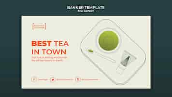 Free PSD tea house banner template