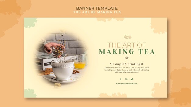 Tea house banner template