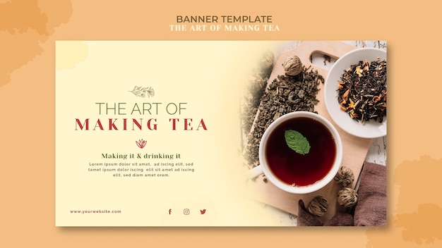 Tea house banner template