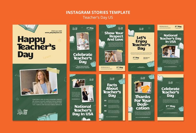 teacher's day celebration instagram stories