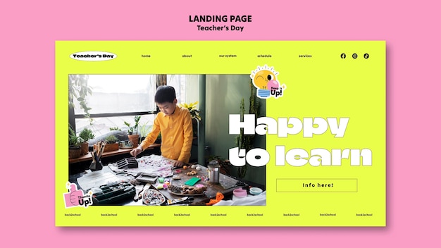 Teacher's day celebration landing page