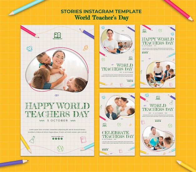 Teacher's day instagram stories template