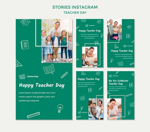 Teacher's day instagram stories template