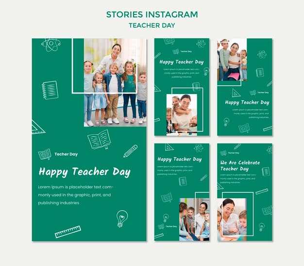 teacher's day instagram stories template