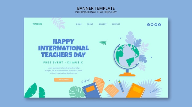 Teacher's day landing page template