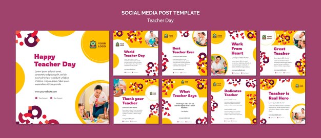 Teacher's day social media post template