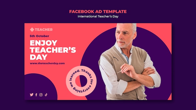 teacher's day social media promo template
