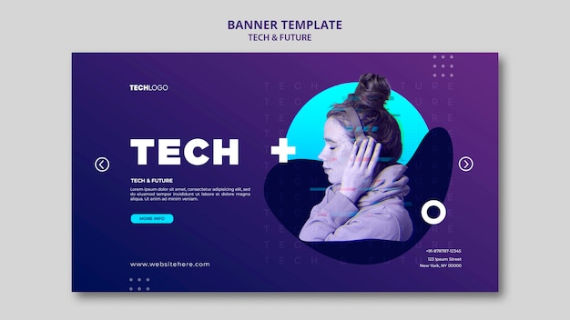 Free PSD tech & future banner template concept template