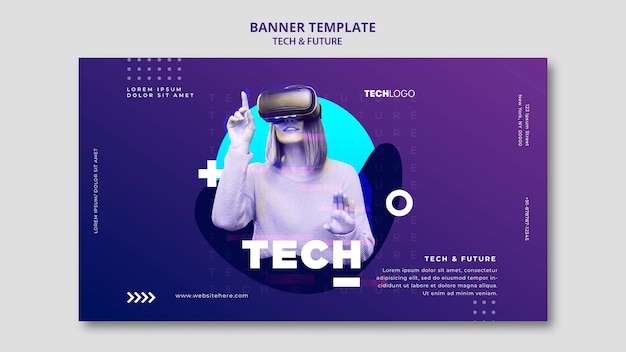 Free PSD tech & future banner template concept template