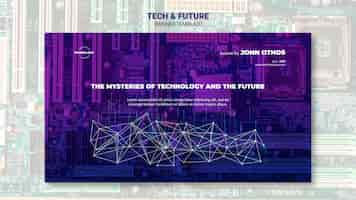 무료 PSD 기술 및 미래 개념 배너 템플릿 모형