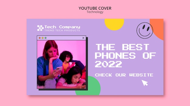 Tech store and business youtube cover template