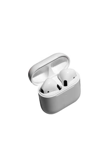 Technological airpods isolated