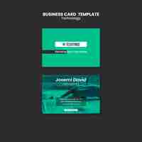 Free PSD technological innovation concept business card