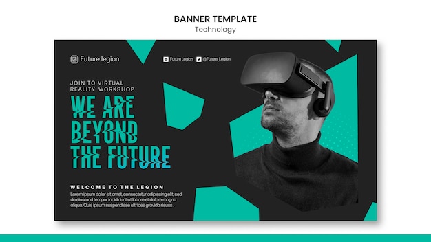 Free PSD technology banner template design