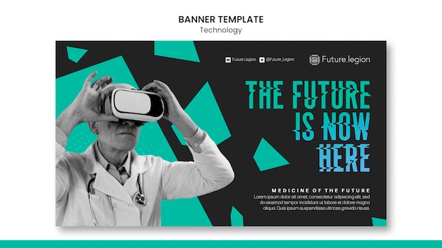 Free PSD technology banner template design