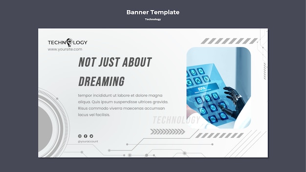 Free PSD technology banner template design