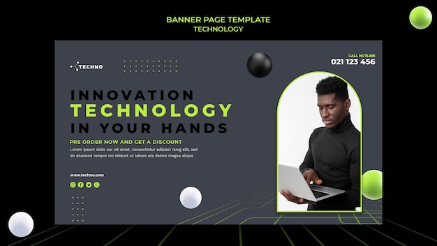 Technology banner template