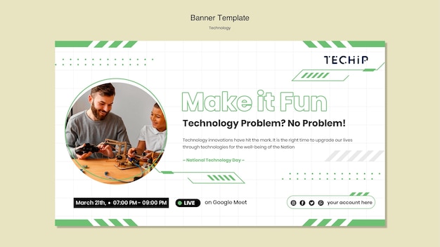 Technology banner template