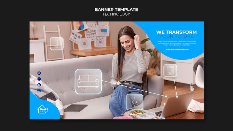 Free PSD technology banner template