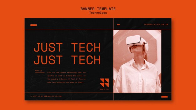 Technology banner template