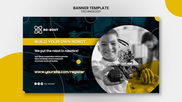 Technology banner template