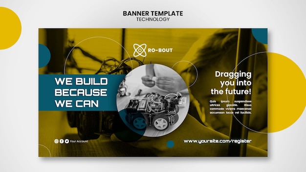 Technology Banner Template – Modern Tech-inspired PSD Design