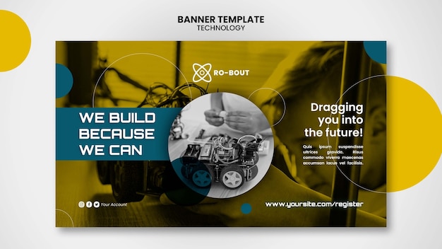 Technology banner template