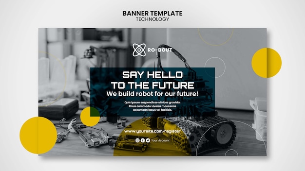 Free PSD technology banner template