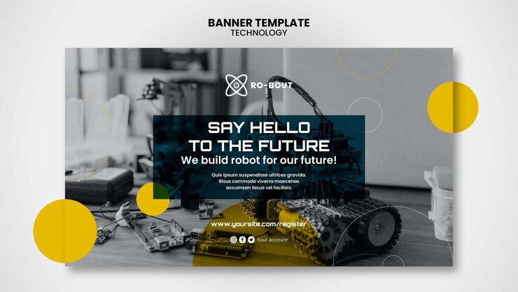 Free PSD technology banner template