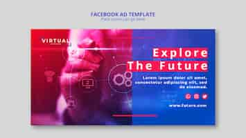 Free PSD technology facebook ad template design