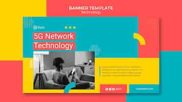 Free PSD technology horizontal banner template