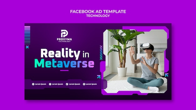 Free PSD technology innovation facebook template