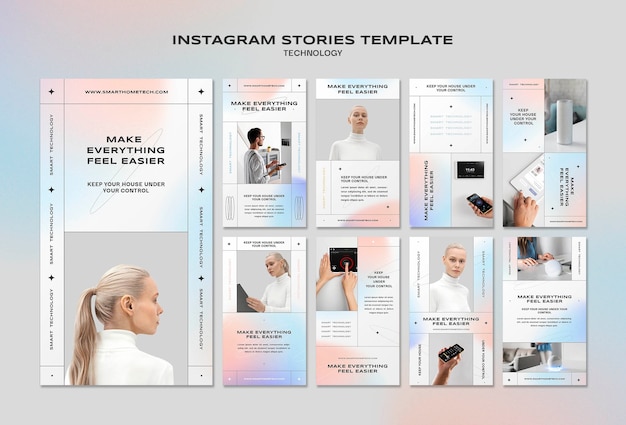 テクノロジーInstagramストーリーデザインテンプレート