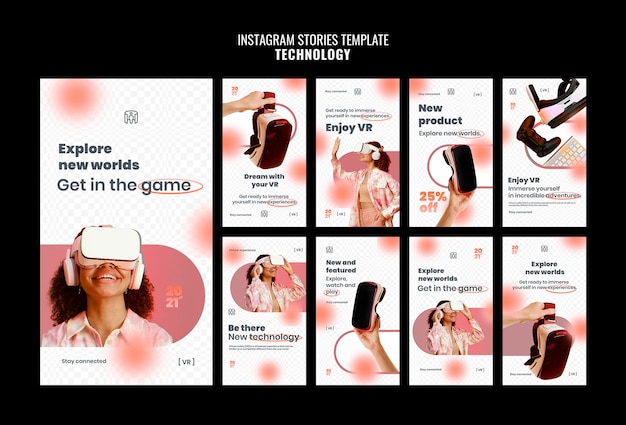 Technology Instagram Stories Template – Free PSD Download