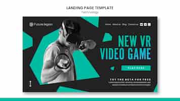 Free PSD technology landing page template design