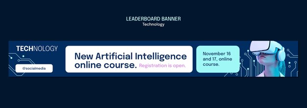 technology leaderboard banner template design