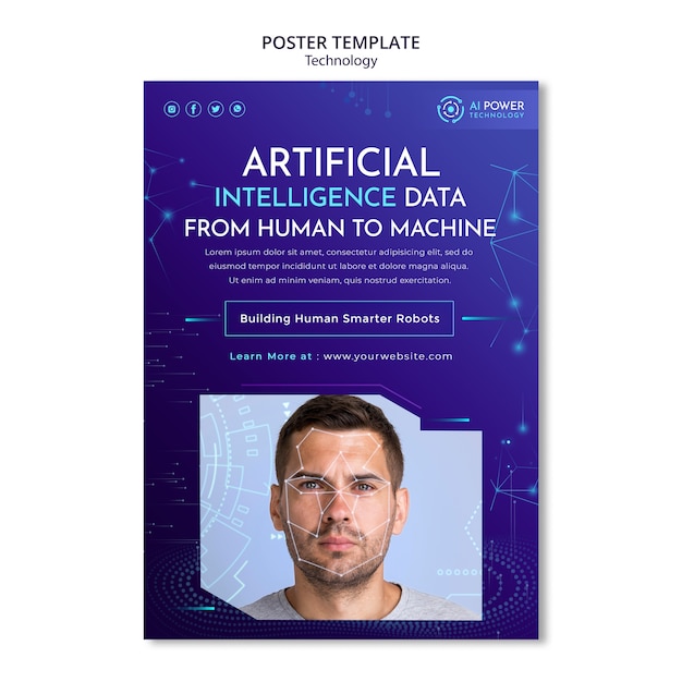 기술 포스터 템플릿 디자인