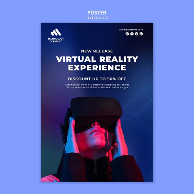 technology poster template