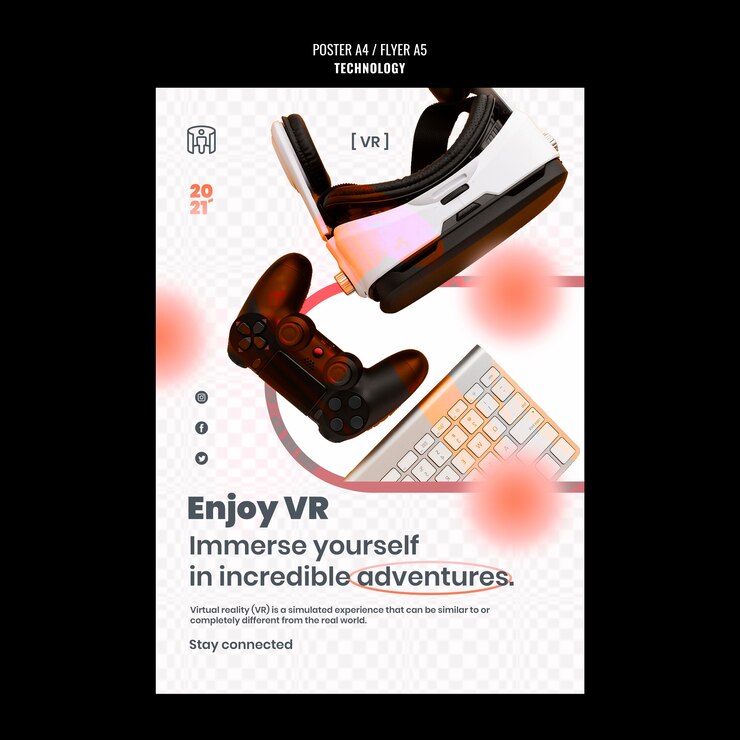 Free PSD technology poster template