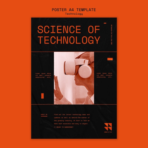 Technology poster template