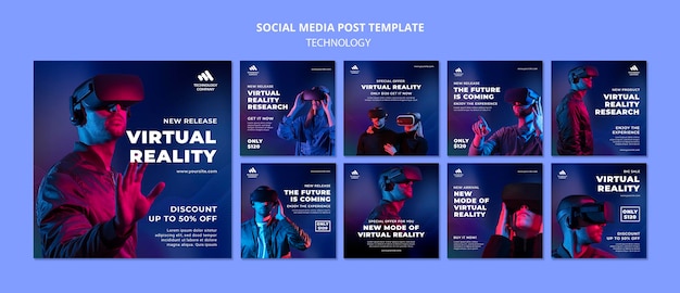 Free PSD technology social media post