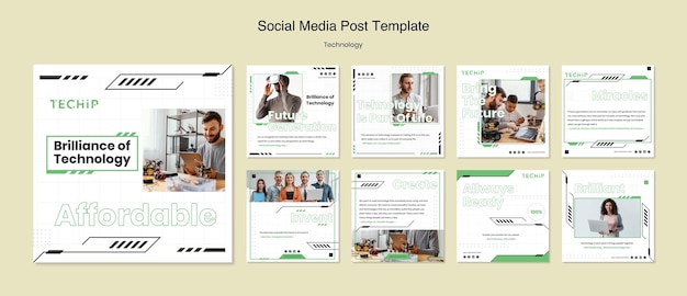 Get a Free Technology Social Media Post PSD Template