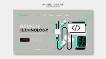 Free PSD technology template design