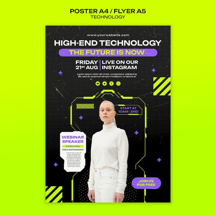 Free PSD technology template design